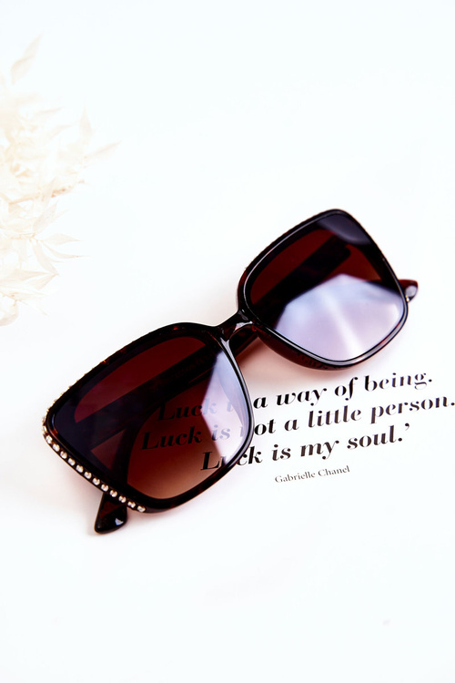 Dámske mramorované slnečné okuliare M2338 hnedé