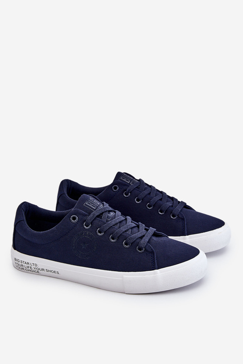Pánske tenisky s nízkym materiálom veľké hviezdy LL174076 NAVY BLUE