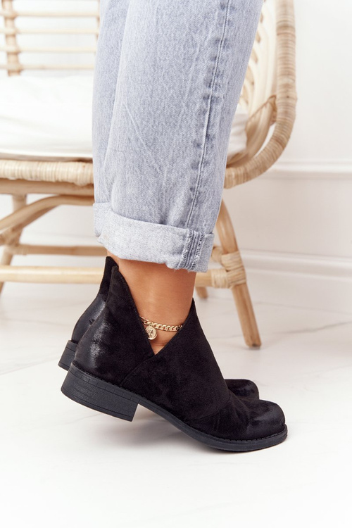 Dámske topánky Black Hillary s výrezmi