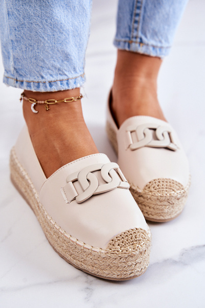 Klasické Espadrilky Na Platformě béžove Julianne