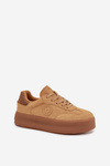 Dámske tenisky na platforme Panterka Big Star SS274762 Camel