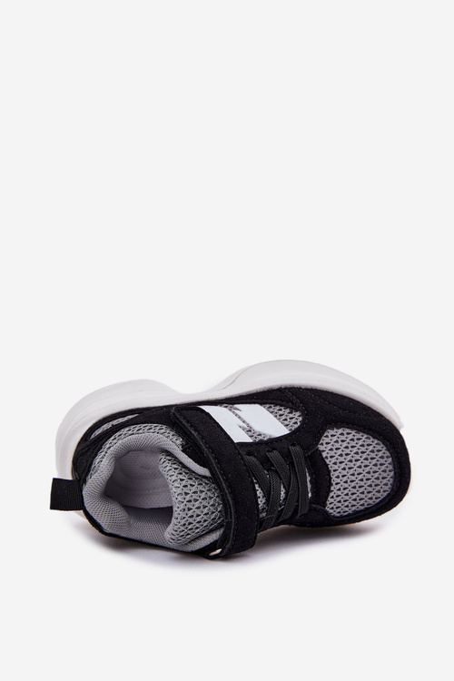 Dětské Sportovní Boty Tenisky Na Suchý Zip Černé Šedé Selinea