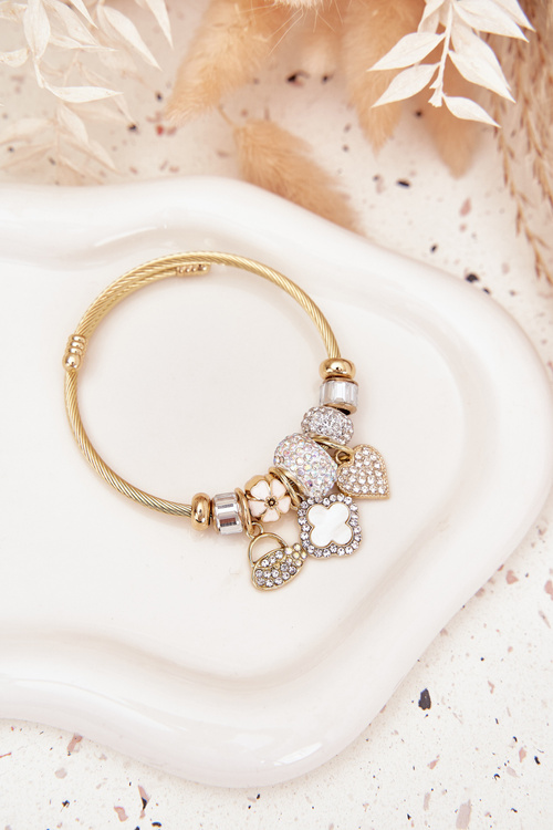 Dámský Náramek Charms Růžový Stříbrný Mouse