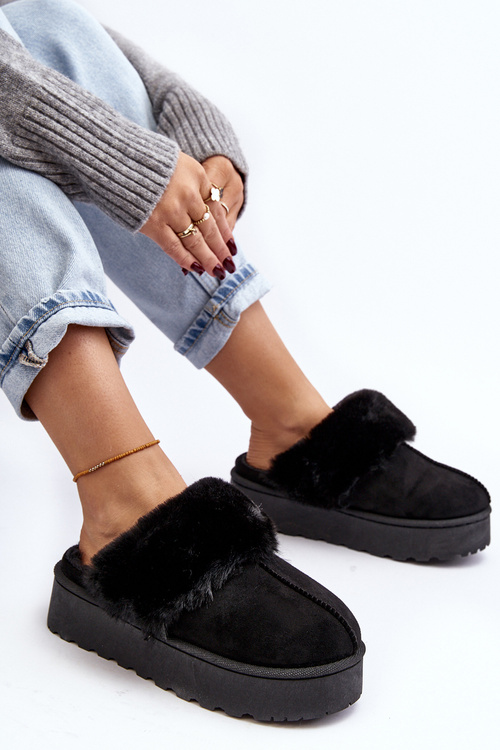 Dámske snehové topánky na platforme Čierny Phiniopus