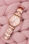 Stylish Copper Women Watch with Bracelet
