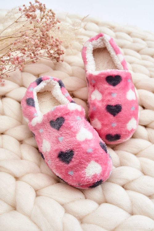 Dětské zateplené nazouváky V srdci Růžový Meyra