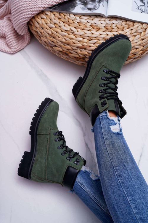 Dámské Turistické Kotníkové Boty Big Star Zelené EE274031