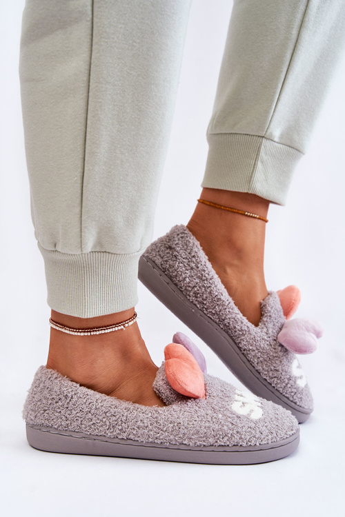 Dámska posuvná papaci so srdiečkami Gray Alasca