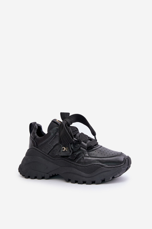 Dámské Kožené Tenisky CheBello 4583 Černé