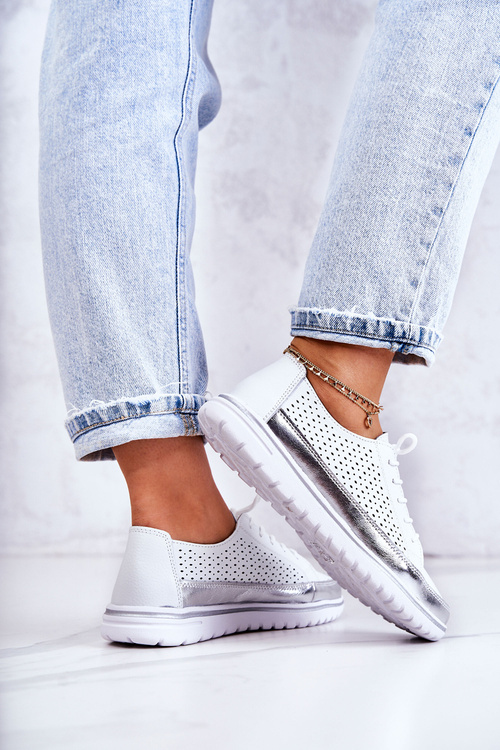 Dámska otvorená topánky na platforme White Deloren