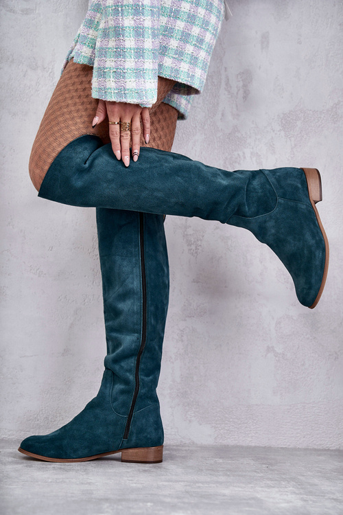 Dámské boty na plochém podpatku zelené Isolde