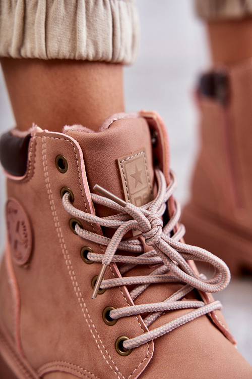 Kožené izolované topánky ružové ružové ružové