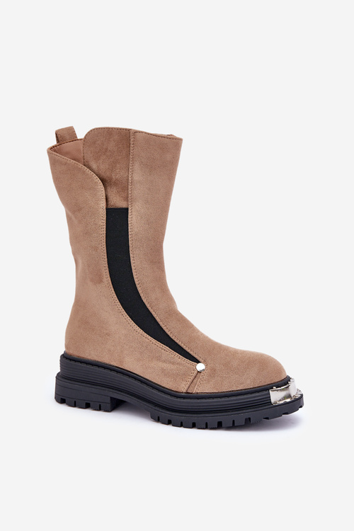 Suve izolované ploché podpätky béžová palimra