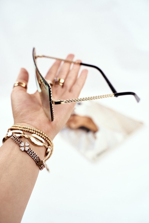 Sluneční Brýle Prius PRE-12 Zlaté Zrcadlo řetěz