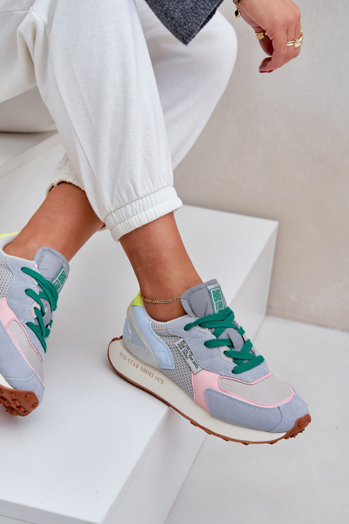 Dámske Tenisky Na Platforme Memory Foam System Big Star NN274682 Modré