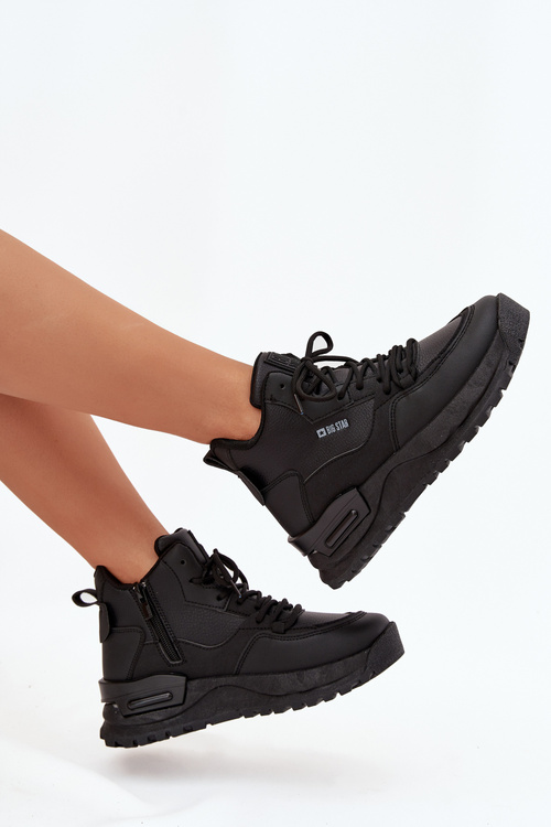 Dámske Športové Topánky Na Platforme Big Star SS274509 Čierne