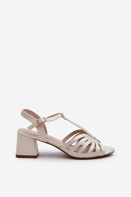 Lakýrované dámské sandály na podpatku Sergio Leone SK880 černé