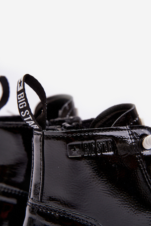 Ocieplane Lakierované Botky Dětské Big Star MM374147 Černé