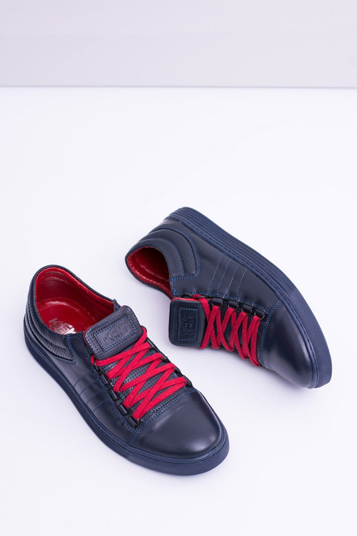 Pánske kožené tenisky Navy Blue Elon