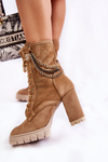 Semišové šněrovací boty Lewski Shoes 3244 / G Béžove