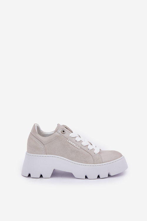 Tenisky Sportovní Boty Na Platformě CheBello 4632 Stříbrné