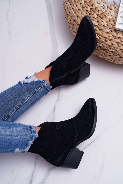 Dámské kotníkové boty černé Barski 1638