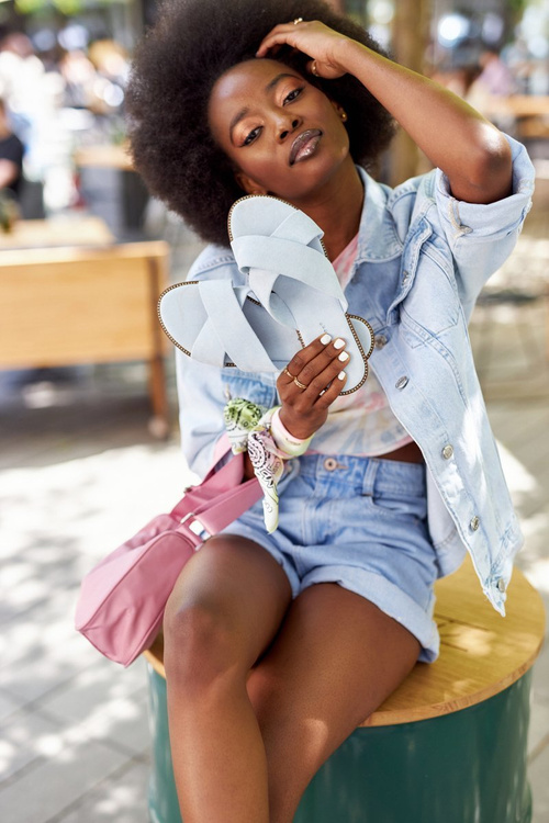 Dámské Velurové Nazouváky Světle Modré Edesa