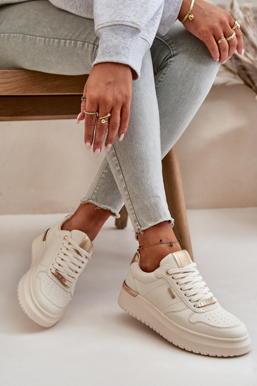 Dámské Tenisky Na Platformě Big Star OO274757 HI-POLY SYSTEM Bílé