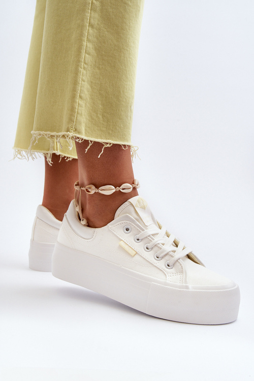 Dámské tenisky na platformě Lee Cooper LCW-24-31-2179 Bílé