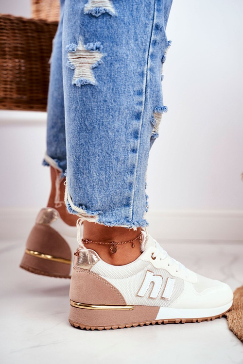 Dámská Sportovní Obuv Sneakers Bílé-Béžové Maddie