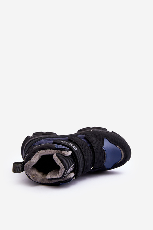 Dětské sněhule Trapery Ocieplane Granatowe Big Star MM374172