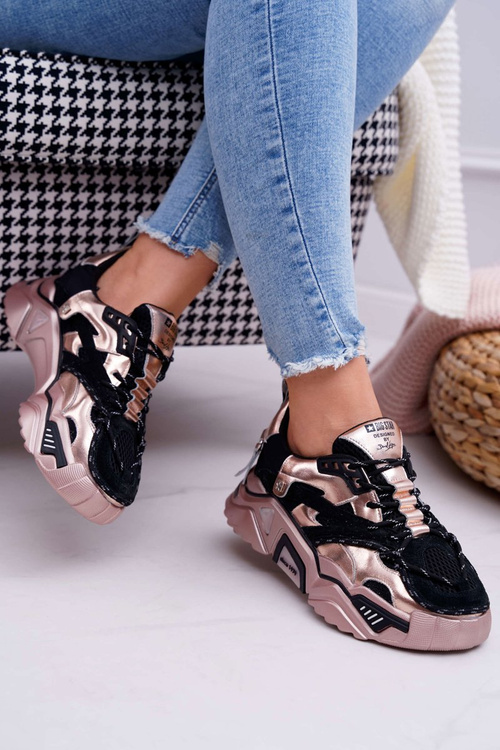 Dámská Sportovní Obuv Big Star od Daniel Lopez černé zlaté FF274A528