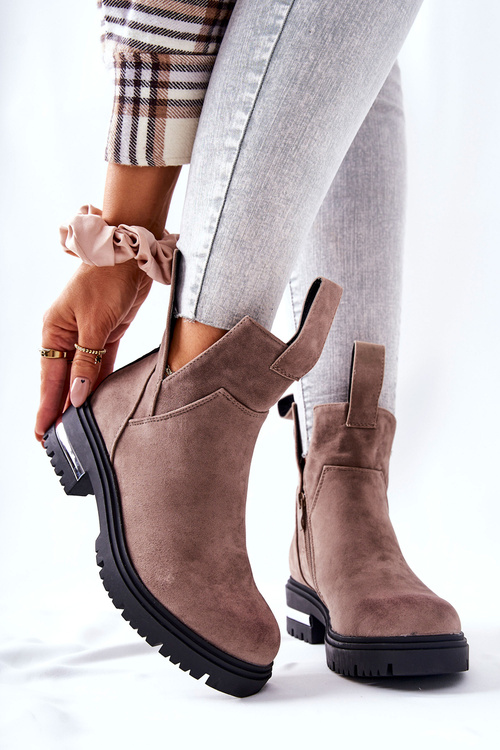 Izolované topánky Bundy s cappuccino My Way Zipper