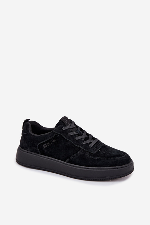 Pánske Sneakers Na Platforme Zamszové Big Star OO174012 Čierne