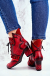 Dámske kožené topánky Maciejka Red 03194