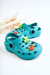 Dětské pěnové pantofle Crocs Turquoise Sailor
