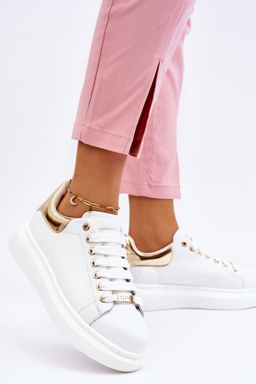 Dámsky goe ll2n4011 Športové topánky biele a zlato