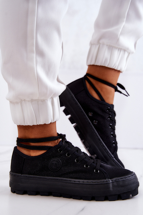 Dámske tenisky na platforme Big Star JJ274489 Black