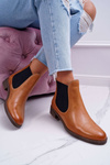 Dámske kožené topánky Maciejka Camel 04359