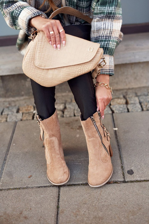 Dámské Kotníkové Boty Béžové Anabelle