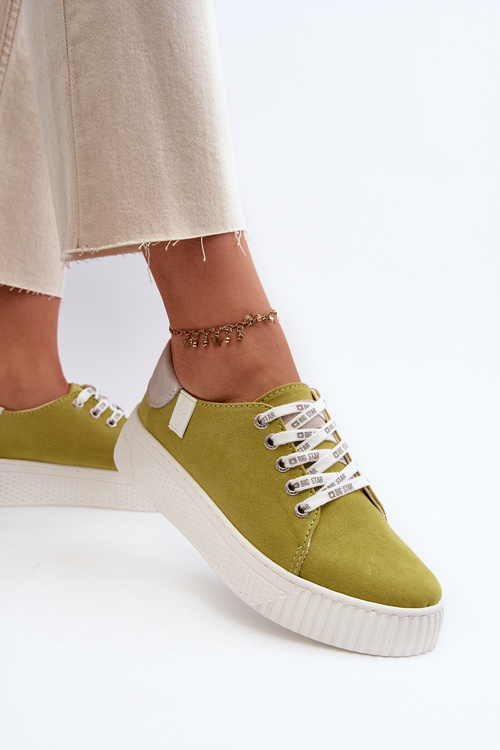 Dámske tenisky MEMORY FOAM SYSTEM BIG STAR NN276003 Limetkové