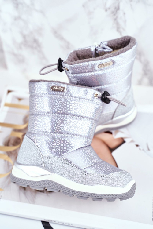 Dámské Sněhule Teplě Přírodní vlna Stříbrné Felini