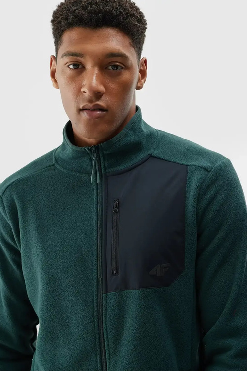 Pánsky Polar S Kapucňou Regular 4F Čierny 4FWMM00TFLEM290-20S