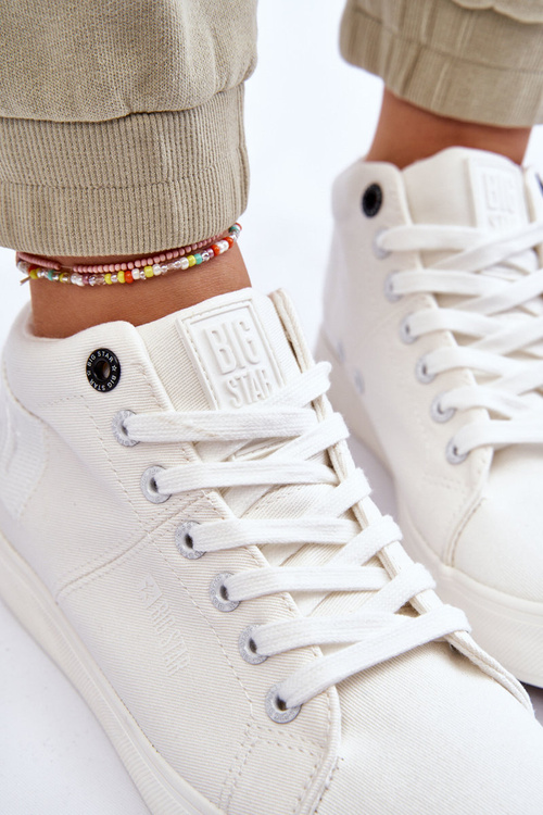 Dámske klasické vysoké tenisky Big Star LL274002 biela