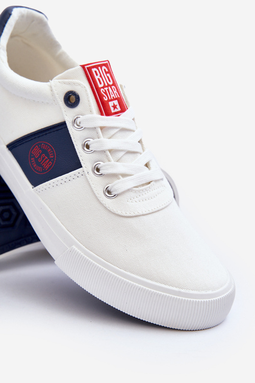 Mužské látěné tenisky Big Star JJ174253 Bílé