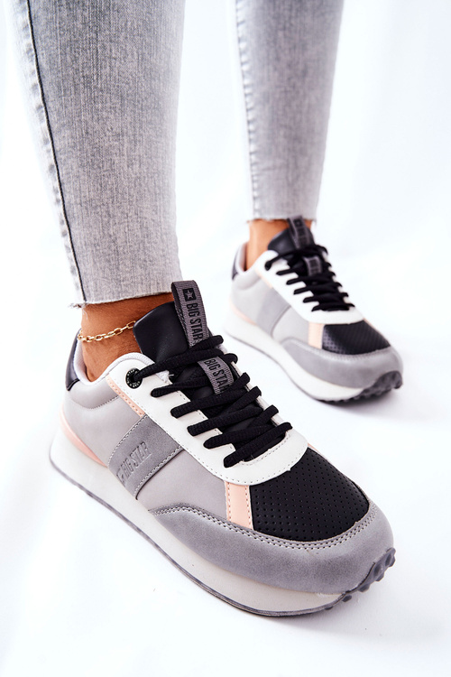 Sportovní obuv Memory Foam Big Star II274398 Šedočerná