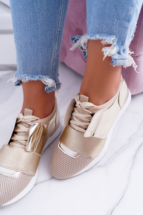 Lu Boo Dámske zlaté športové topánky Madoni