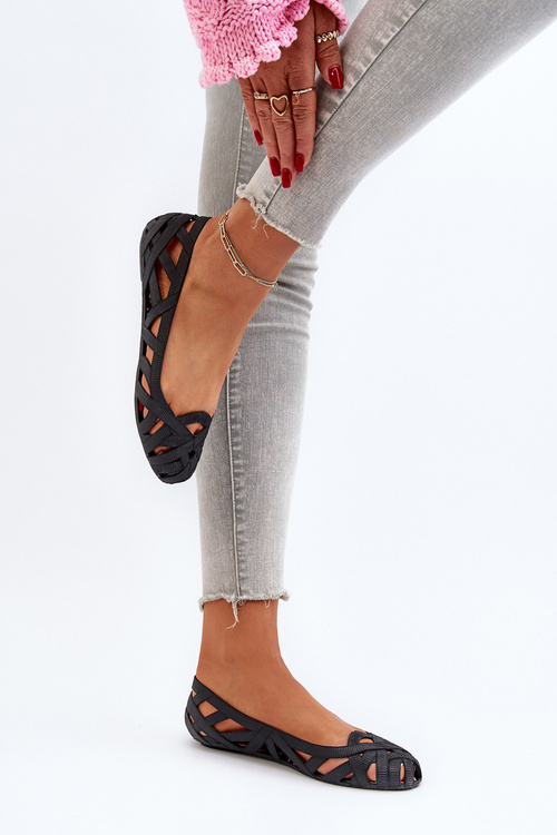 Dámske gumové baletky čierne Salam