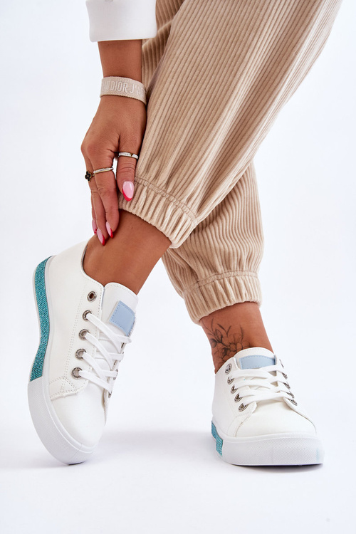 Dámské nízké tenisky bílo-Modre Demira