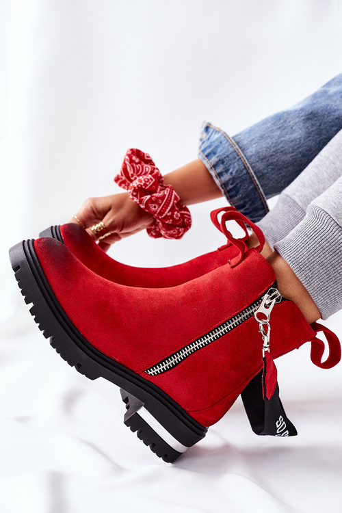 Teplé Boty Se Zapínáním Na Zip Cervene Cortona